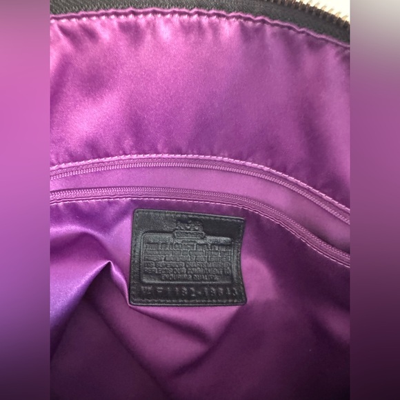 EUC Coach Black Pleated Leather Sophia Madison Satchel - Picture 7 of 7